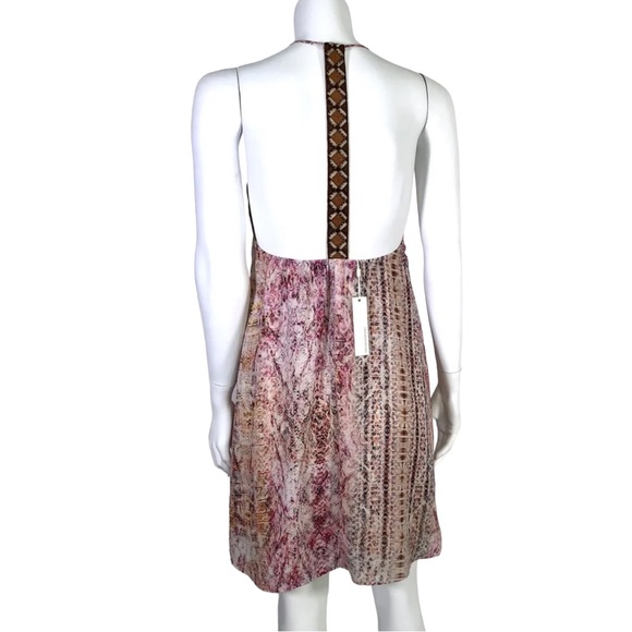LAVENDER BROWN Dress Pink Multi Snake Print T Back Mini Dress - Picture 5 of 12
